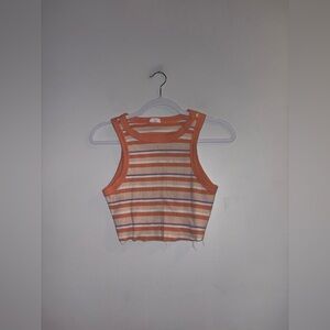 Ardene — Pink Striped Cropped Tank